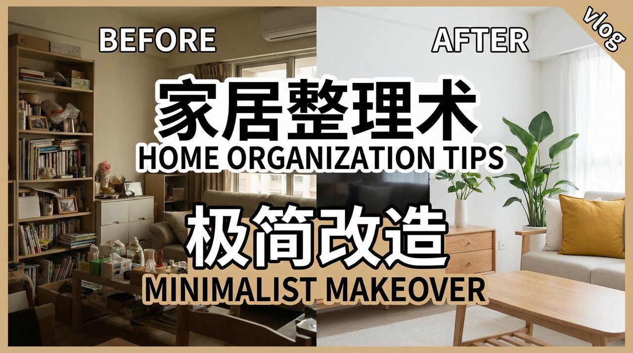糖心Vlog家居生活视频：极简改造教程