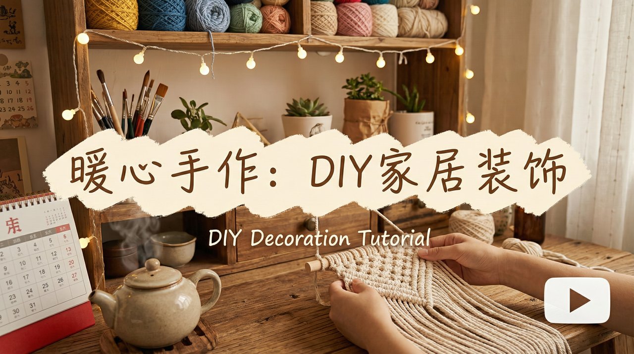 糖心Vlog手工DIY视频教程：家居装饰手作